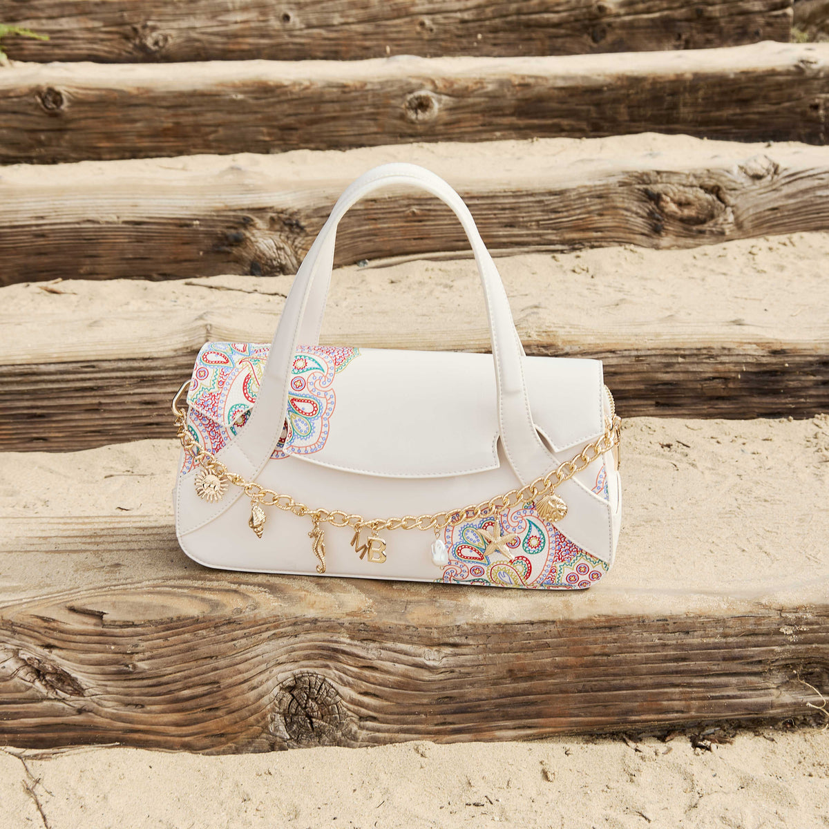 Melie Bianco Gold Seaside Chain Bag Charm