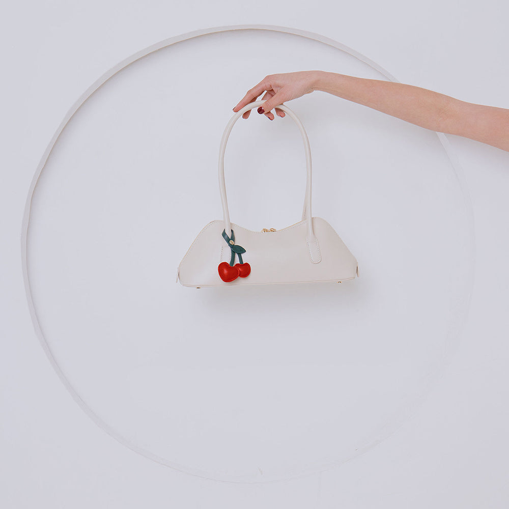 Melie Bianco White Dakota Recycled Vegan Leather Shoulder Bag