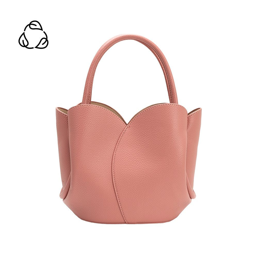 Melie Bianco Rose Tulip Recycled Vegan Leather Crossbody Top Handle Bag