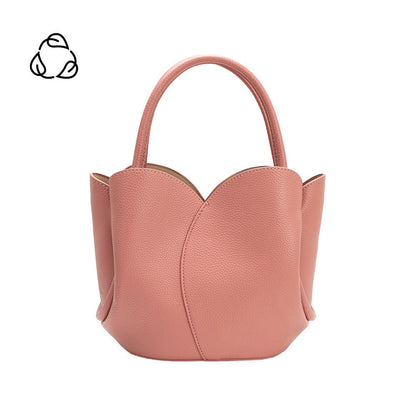Melie Bianco Rose Tulip Recycled Vegan Leather Crossbody Top Handle Bag