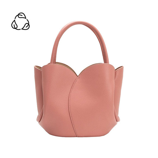 Melie Bianco Rose Tulip Recycled Vegan Leather Crossbody Top Handle Bag