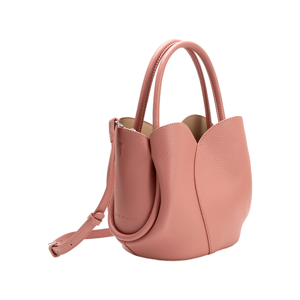 Melie Bianco Rose Tulip Recycled Vegan Leather Crossbody Top Handle Bag