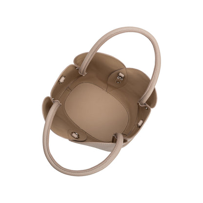 Melie Bianco Mushroom Tulip Recycled Vegan Leather Crossbody Top Handle Bag