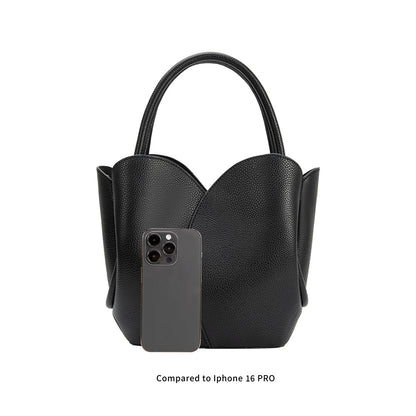 Melie Bianco Moss Tulip Recycled Vegan Leather Crossbody Top Handle Bag