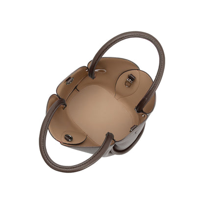Melie Bianco Chocolate Tulip Recycled Vegan Leather Crossbody Top Handle Bag