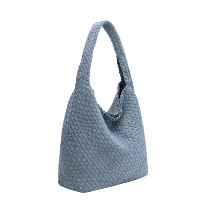 Melie Bianco Chambray Johanna Large Recycled Vegan Suede Shoulder Bag