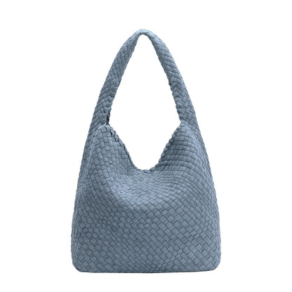 Melie Bianco Chambray Johanna Large Recycled Vegan Suede Shoulder Bag