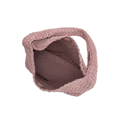Melie Bianco Mauve Johanna Large Recycled Vegan Suede Shoulder Bag