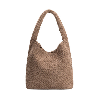 Melie Bianco Clay Johanna Large Recycled Vegan Suede Shoulder Bag