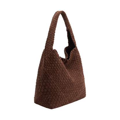 Melie Bianco Tobacco Johanna Large Recycled Vegan Suede Shoulder Bag