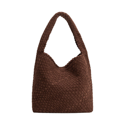 Melie Bianco Tobacco Johanna Large Recycled Vegan Suede Shoulder Bag