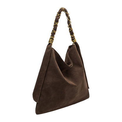 Melie Bianco Espresso Venus Recycled Vegan Suede Tote Bag