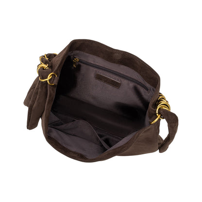 Melie Bianco Espresso Venus Recycled Vegan Suede Tote Bag