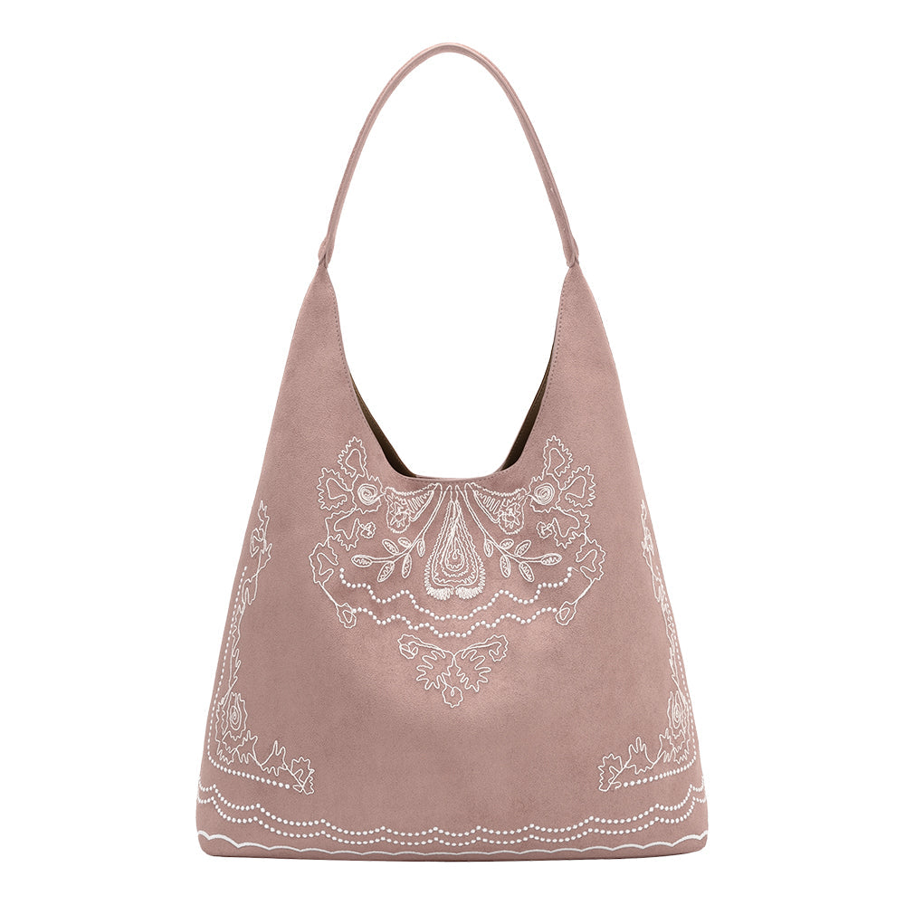 Melie Bianco Mauve Eunice Vegan Suede Tote Bag