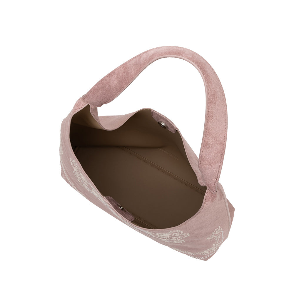 Melie Bianco Mauve Eunice Vegan Suede Tote Bag