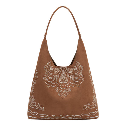 Melie Bianco Tan Eunice Vegan Suede Tote Bag