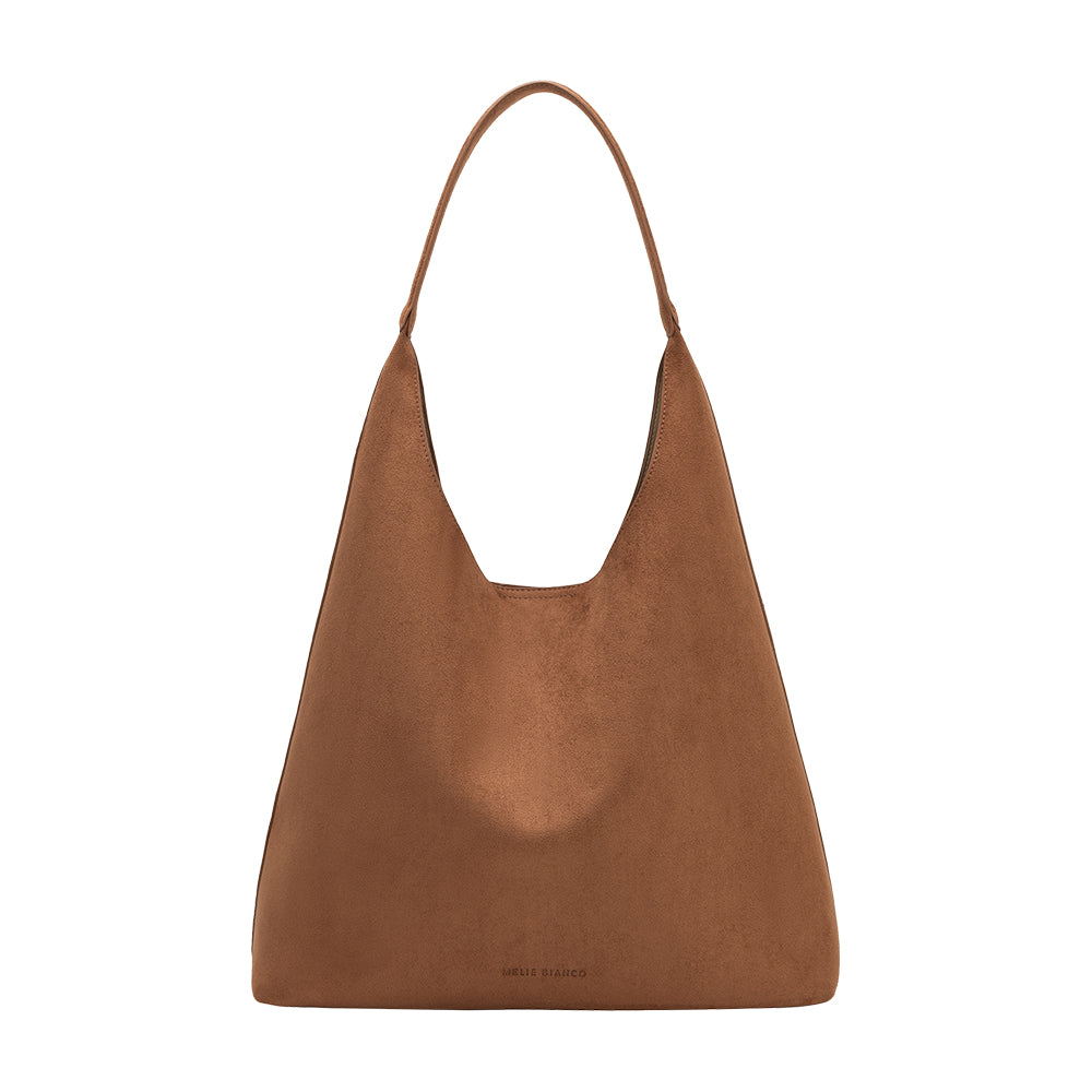 Melie Bianco Tan Eunice Vegan Suede Tote Bag