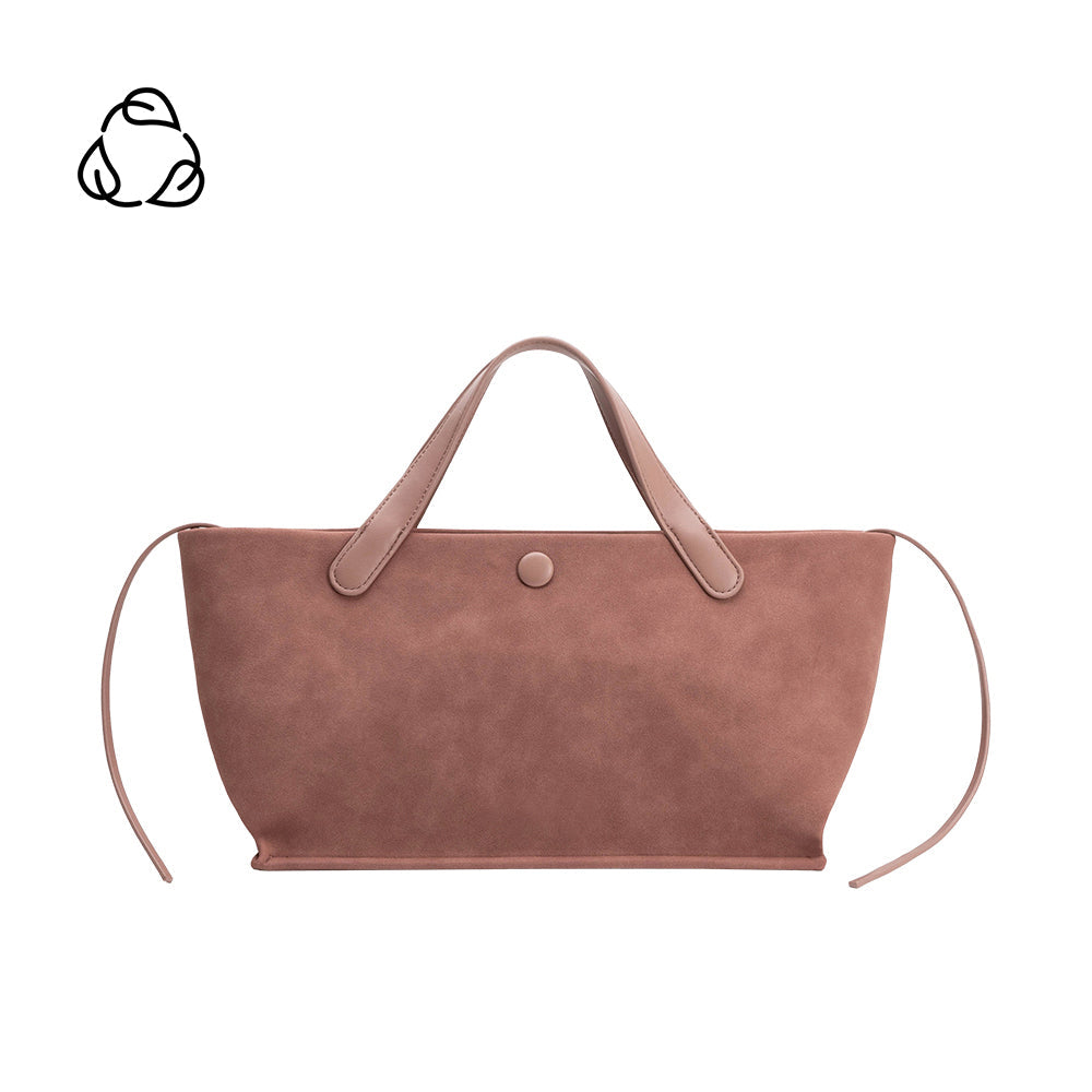 Melie Bianco Mauve Jill Recycled Vegan Suede Leather Tote Bag
