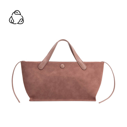 Melie Bianco Mauve Jill Recycled Vegan Suede Leather Tote Bag