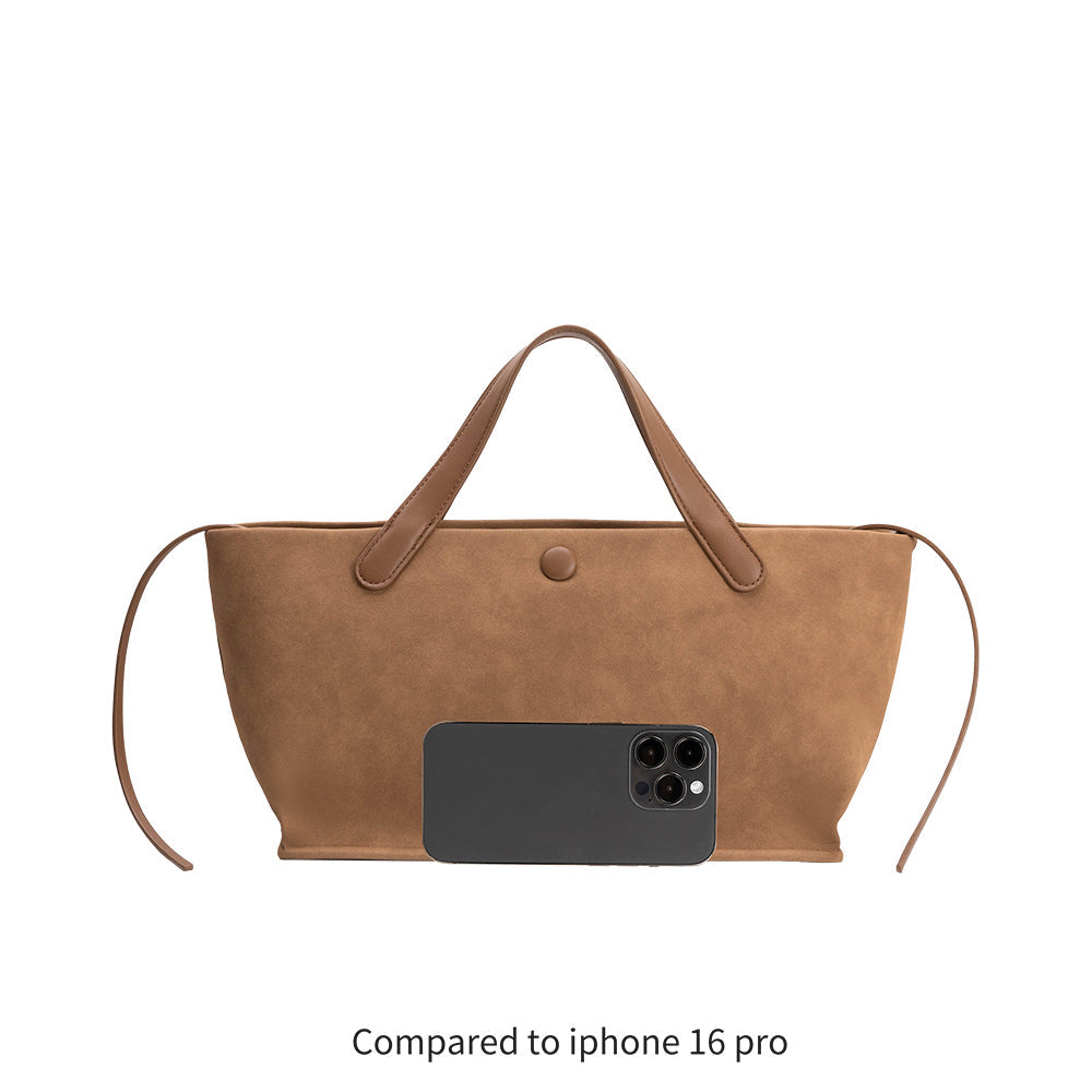 Melie Bianco Mauve Jill Recycled Vegan Suede Leather Tote Bag