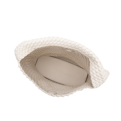 Melie Bianco White Johanna Large Recycled Vegan Leather Shoulder Bag