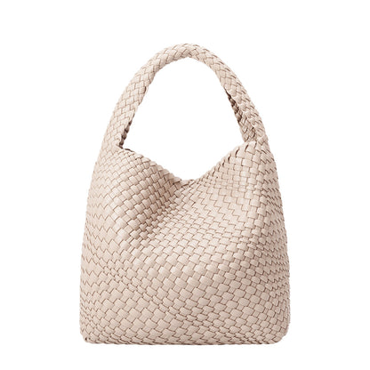 Melie Bianco Ivory Johanna Large Recycled Vegan Leather Shoulder Bag