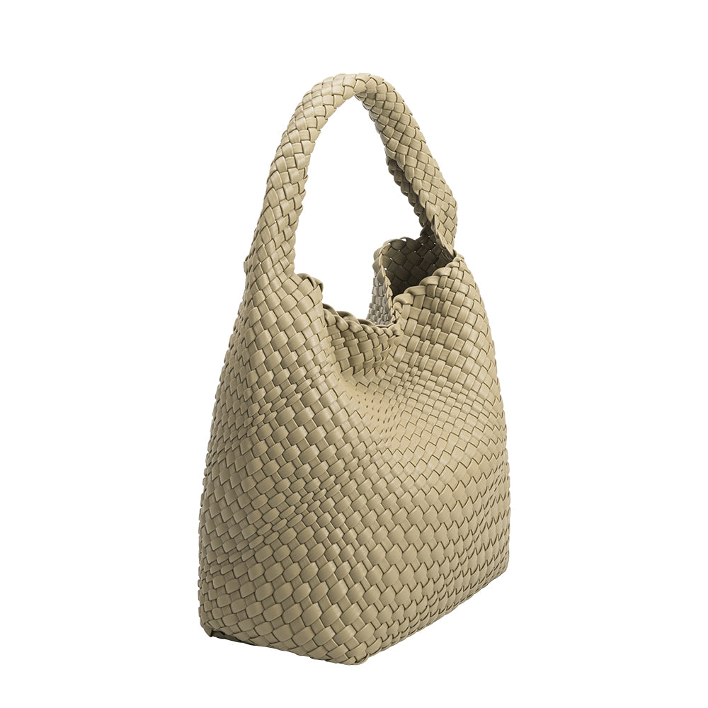 Melie Bianco Moss Johanna Large Recycled Vegan Leather Shoulder Bag