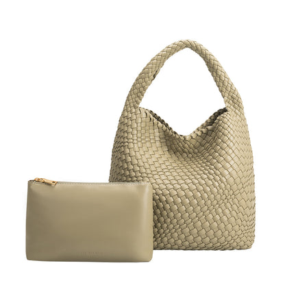 Melie Bianco Moss Johanna Large Recycled Vegan Leather Shoulder Bag