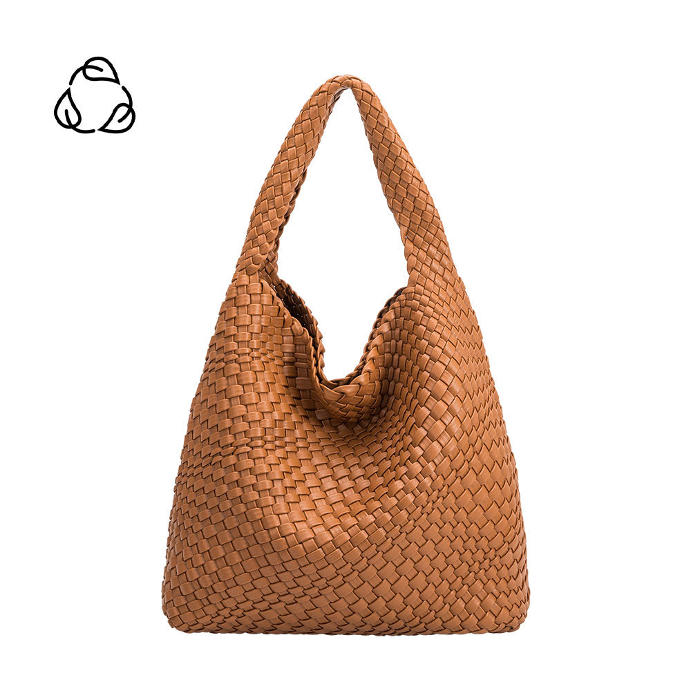 Melie Bianco Saddle Johanna Large Recycled Vegan Leather Shoulder Bag |Melie Bianco