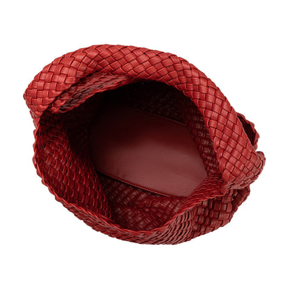 Melie Bianco Red Johanna Large Recycled Vegan Leather Shoulder Bag