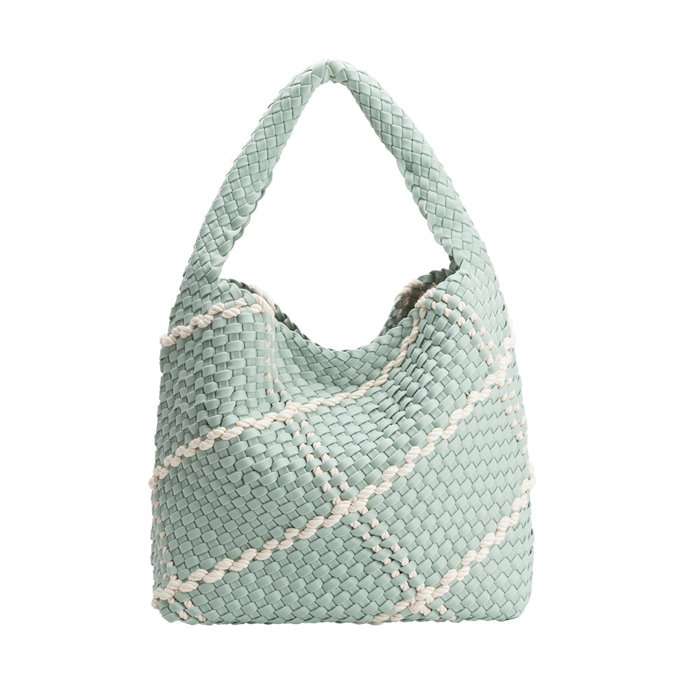 Melie Bianco Seafoam Johanna Large Nylon Shoulder Bag