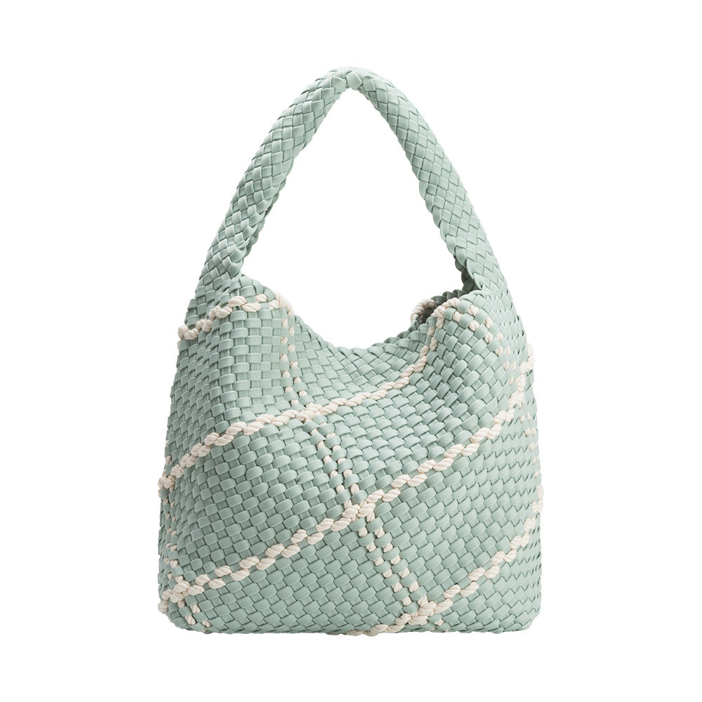 Melie Bianco Seafoam Johanna Large Nylon Shoulder Bag