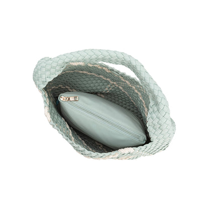 Melie Bianco Seafoam Johanna Large Nylon Shoulder Bag