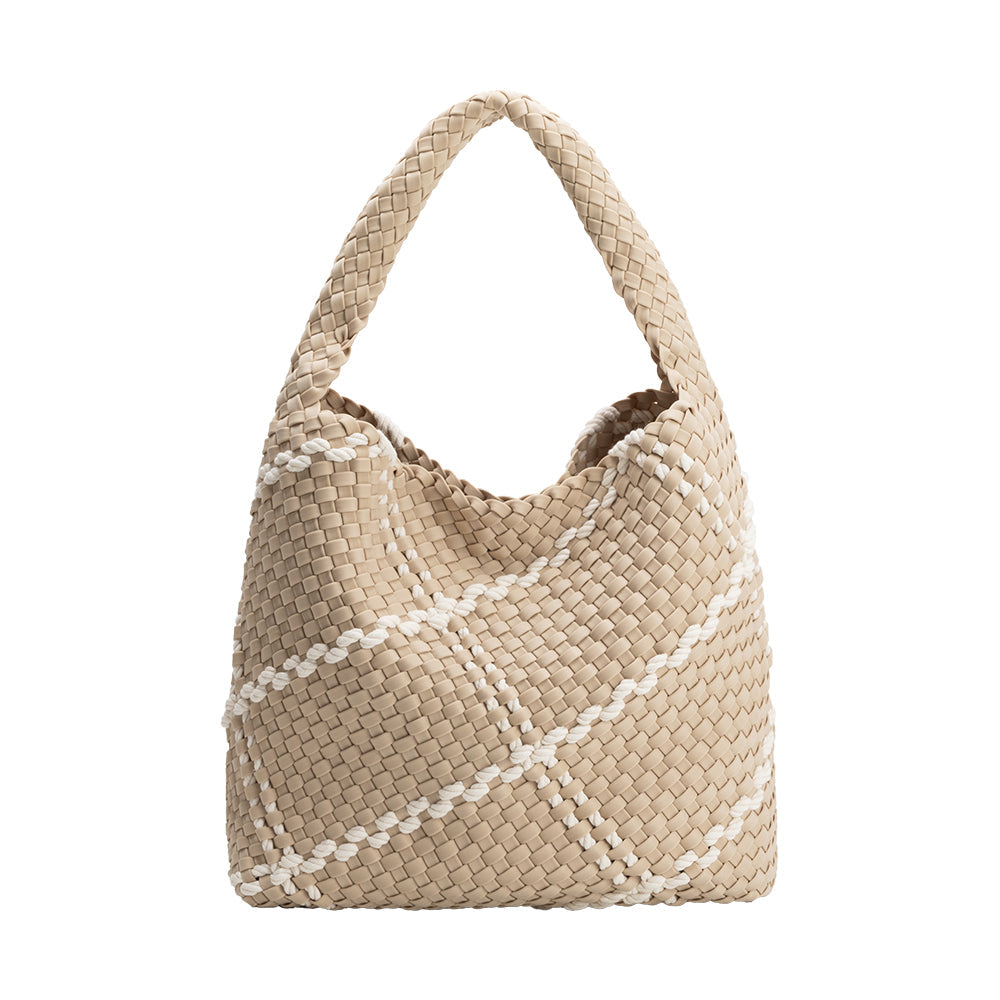 Melie Bianco Almond Johanna Large Nylon Shoulder Bag