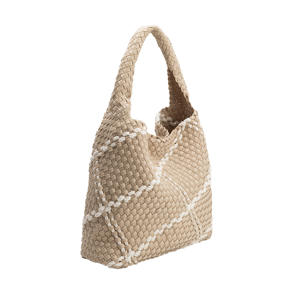 Melie Bianco Almond Johanna Large Nylon Shoulder Bag