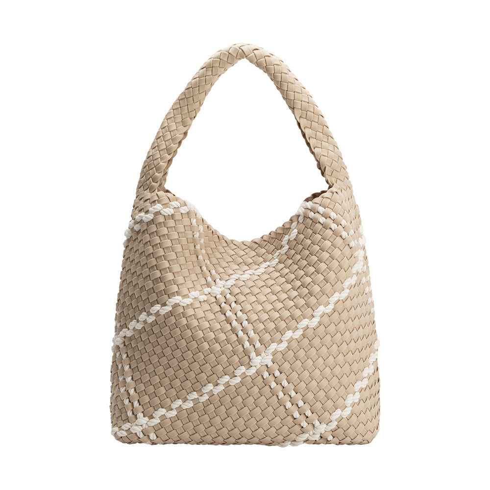 Melie Bianco Almond Johanna Large Nylon Shoulder Bag