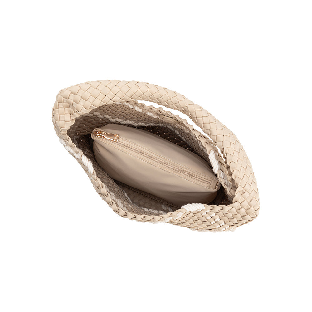 Melie Bianco Almond Johanna Large Nylon Shoulder Bag