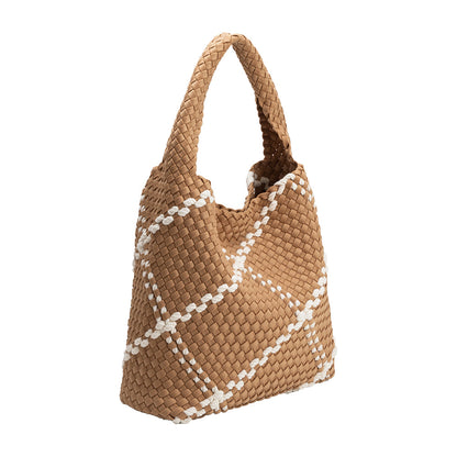 Melie Bianco Sand Johanna Large Nylon Shoulder Bag