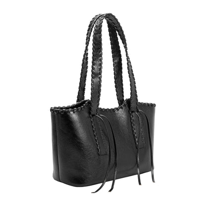 Melie Bianco Black Phoebe Recycled Vegan Shoulder Bag