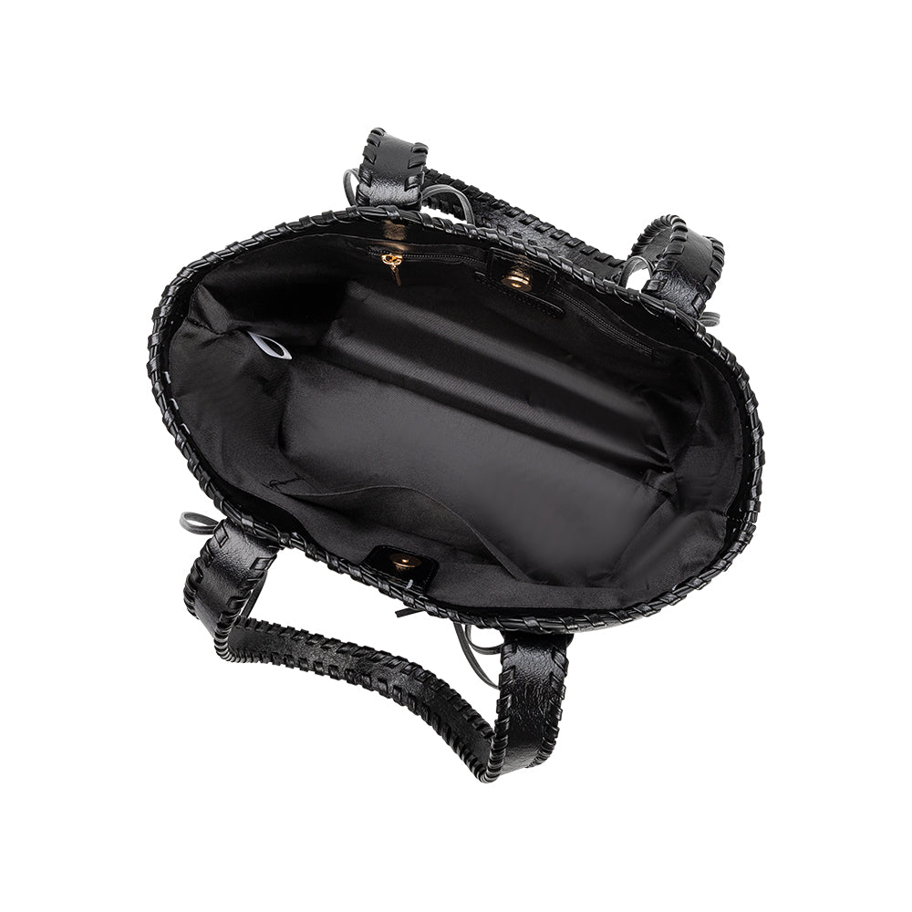 Melie Bianco Black Phoebe Recycled Vegan Shoulder Bag