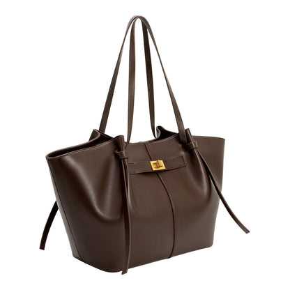 Melie Bianco Espresso Imelda Recycled Vegan Leather Tote Bag