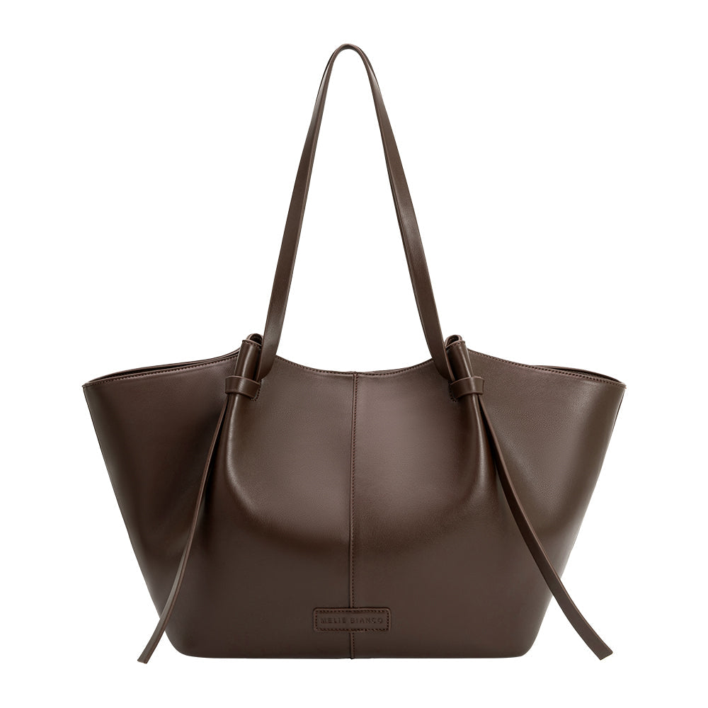 Melie Bianco Espresso Imelda Recycled Vegan Leather Tote Bag