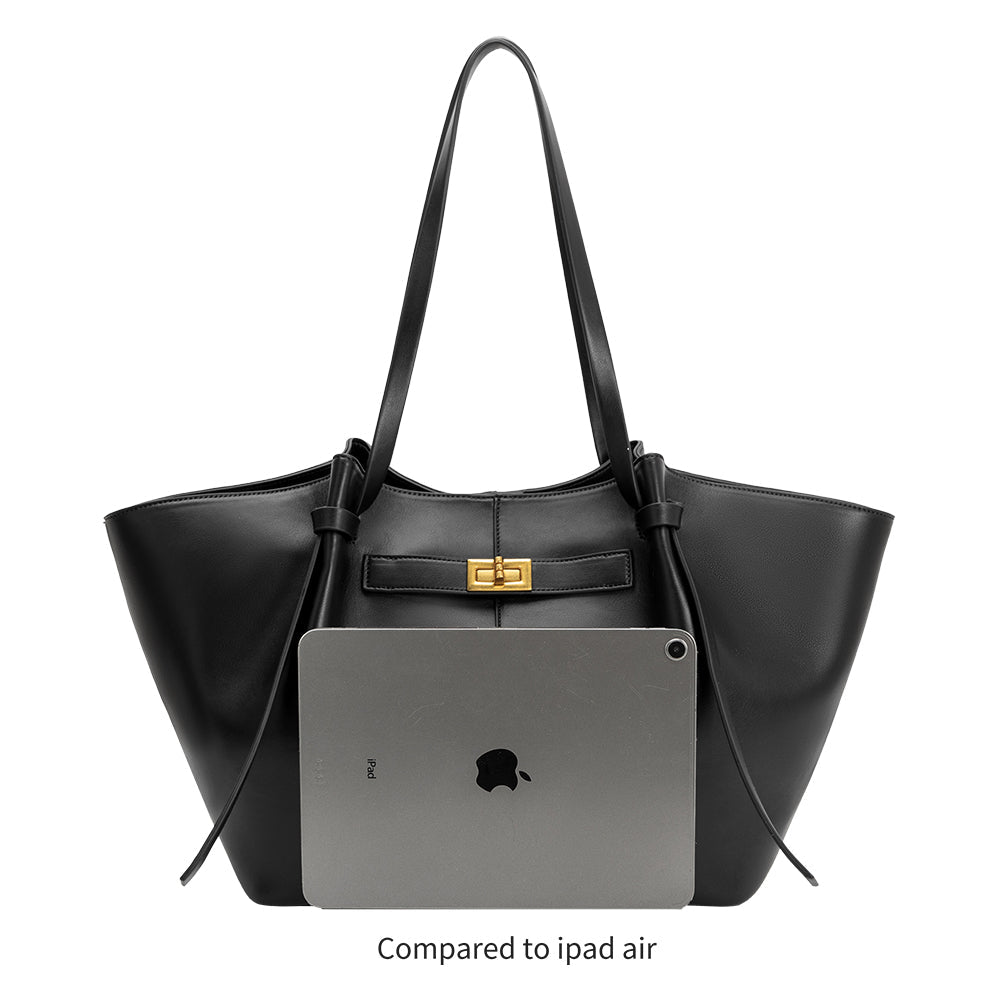 Melie Bianco Espresso Imelda Recycled Vegan Leather Tote Bag