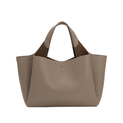 Melie Bianco Taupe Whitley Recycled Vegan Leather Tote Bag