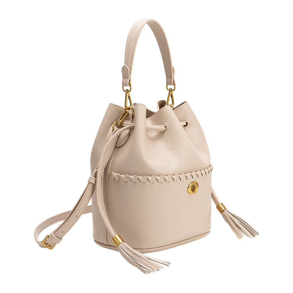 Melie Bianco Bone Janae Recycled Vegan Leather Top Handle Bag