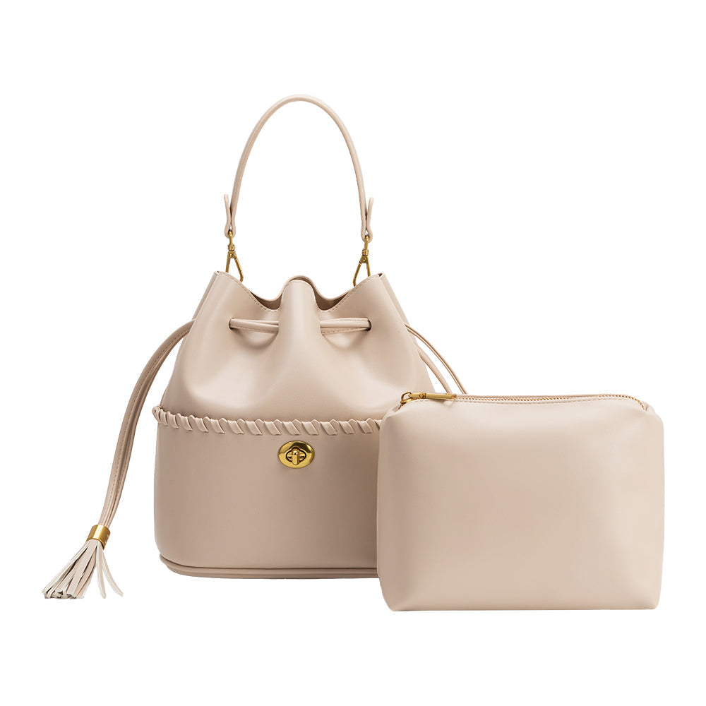 Melie Bianco Bone Janae Recycled Vegan Leather Top Handle Bag