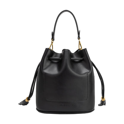 Melie Bianco Black Janae Recycled Vegan Leather Top Handle Bag