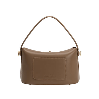 Melie Bianco Taupe Lana Recycled Vegan Leather Crossbody Bag