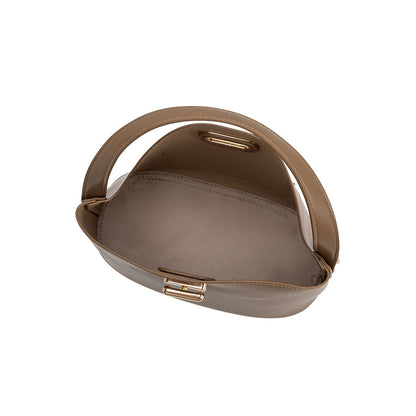 Melie Bianco Taupe Lana Recycled Vegan Leather Crossbody Bag