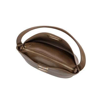 Melie Bianco Taupe Lana Recycled Vegan Leather Crossbody Bag